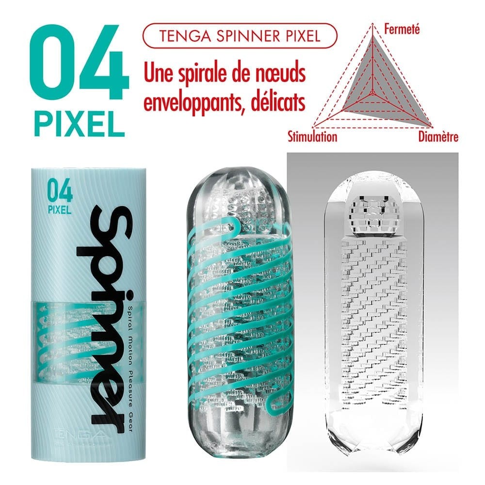 TENGA SPINNER 04 PIXEL - High-Quality Male Masturbator for Ultimate Pleasure