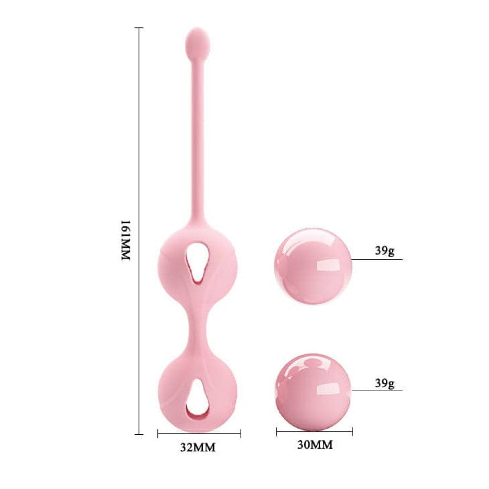 Pretty Love Kegel Balls - Tighten & Tone, Pink - 3-piece Vaginal Exercise Set