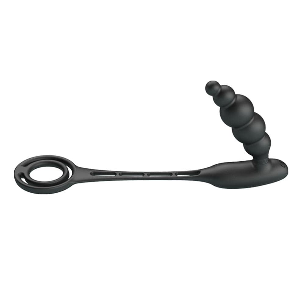 Pretty Love Vibration Penis Sleeve III - Black Adjustable Male Masturbator for Intense Stimulation