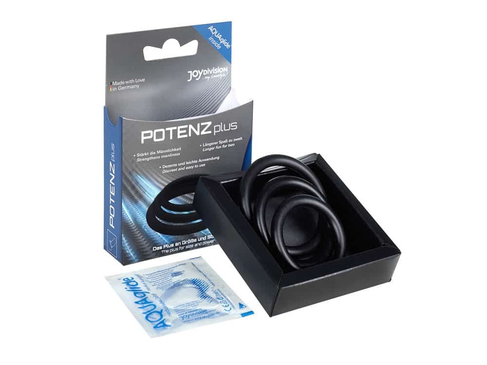 Enhance Your Pleasure with POTENZplus Black 3er Mix (S, M, L) Penis Rings ? Durable, Flexible, and Comfortable!