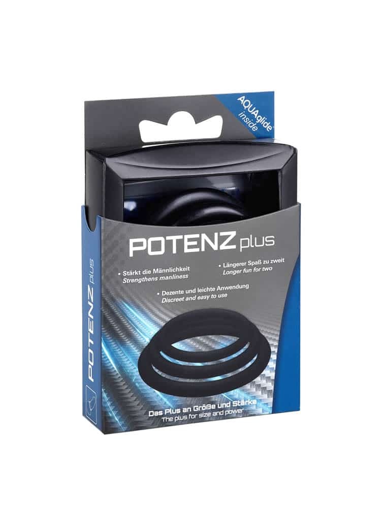 Enhance Your Pleasure with POTENZplus Black 3er Mix (S, M, L) Penis Rings ? Durable, Flexible, and Comfortable!