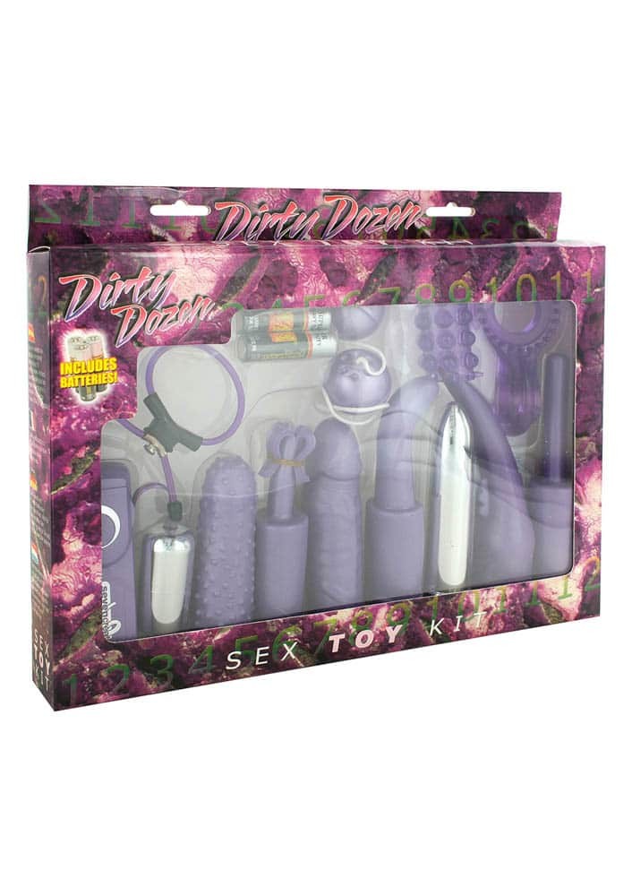 Dirty Dozen Purple Sex Toy Kit - Ultimate Pleasure & Fun for Couples | Must-Have Adult Toys