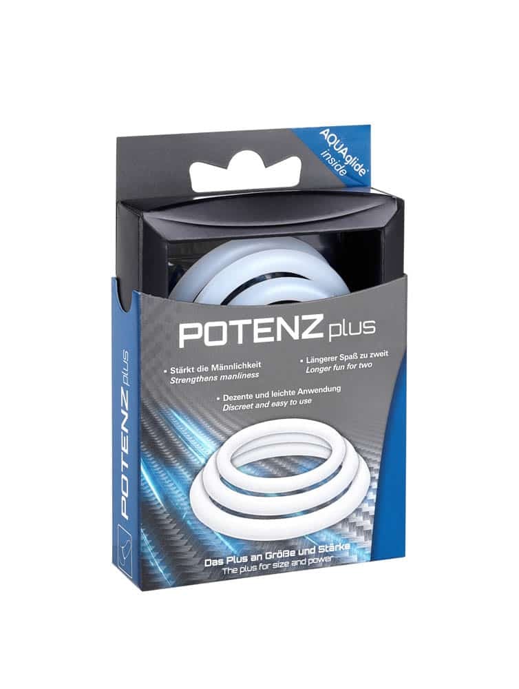 POTENZplus Transparent Penis Ringe Set (S, M, L) - 3er Mix f�r Optimale Stimulation