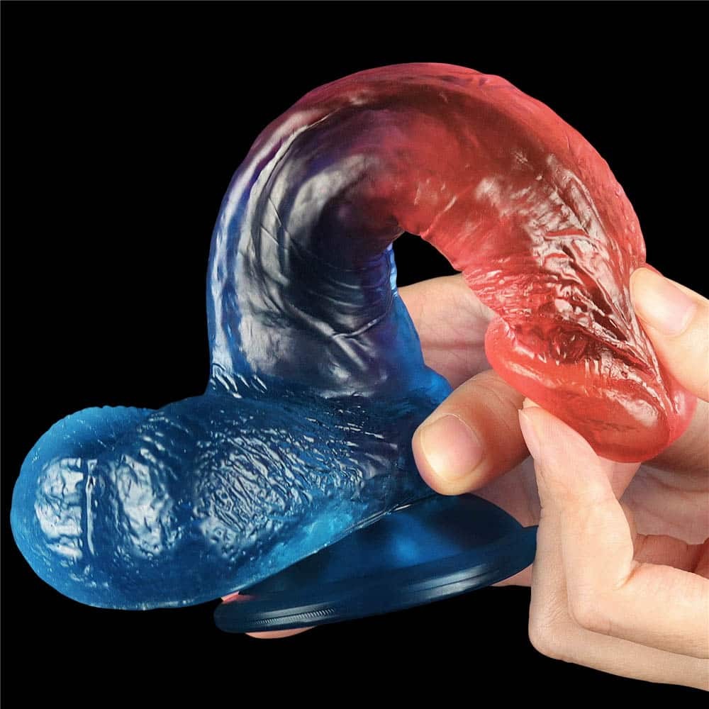 7.5'' Dazzle Studs Dual Dildo - Realistic Design, Vibrant Colors, Body-Safe Material