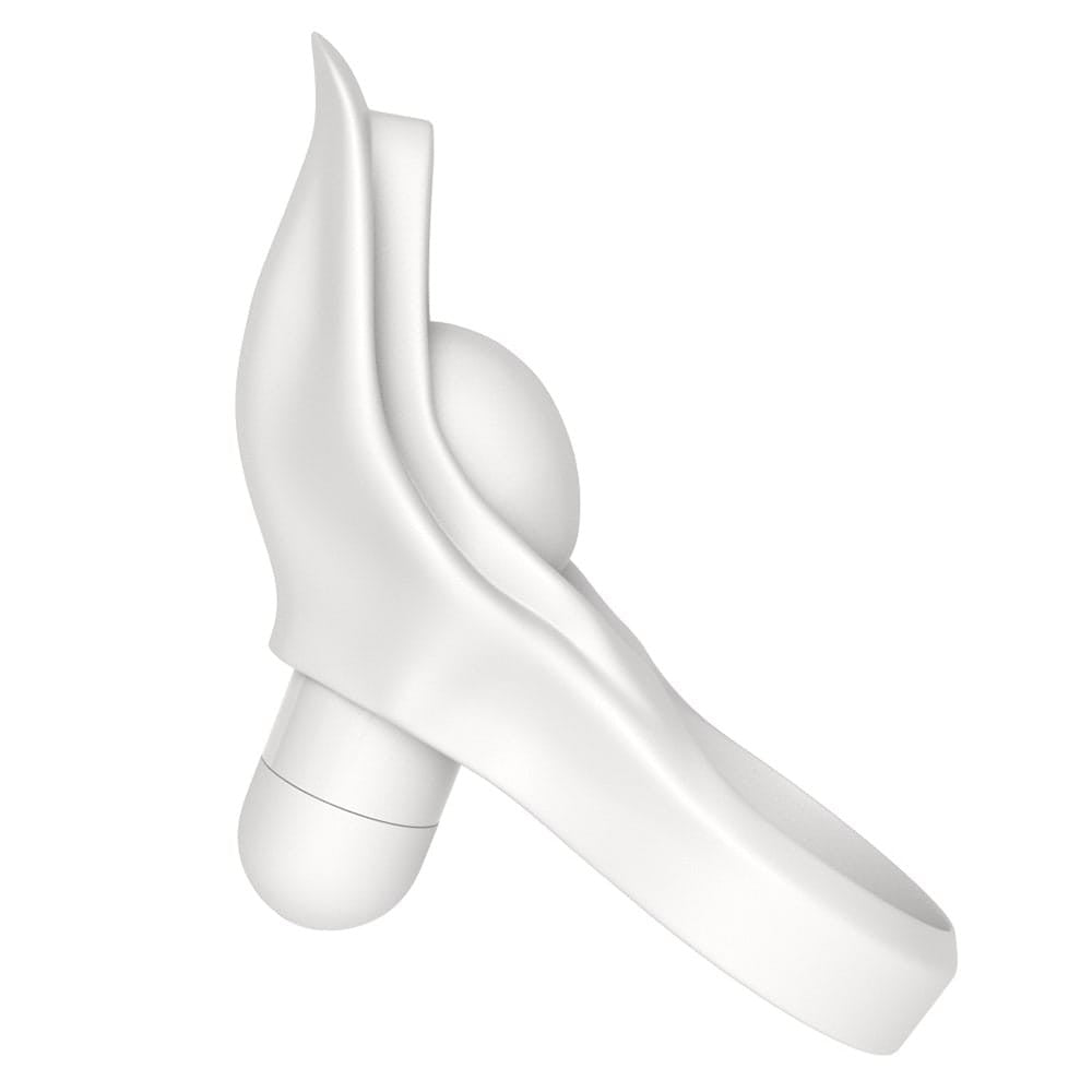 Power Clit Silicone Cockring - White Penis Enhancer Ring for Enhanced Pleasure