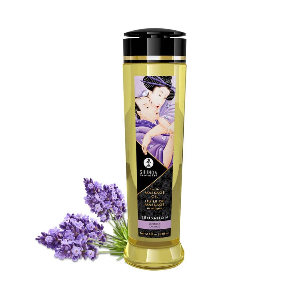 Best Erotic Massage Oil - Lavender Scented - 240 ml / 8 oz - Relaxing & Sensual Ulei de Masaj
