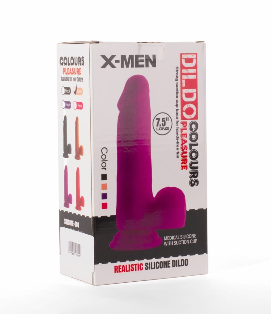 X-MEN 7.5 Dildo - Vibrant Colors, Pleasure-Enhancing Black Dildo for Ultimate Satisfaction