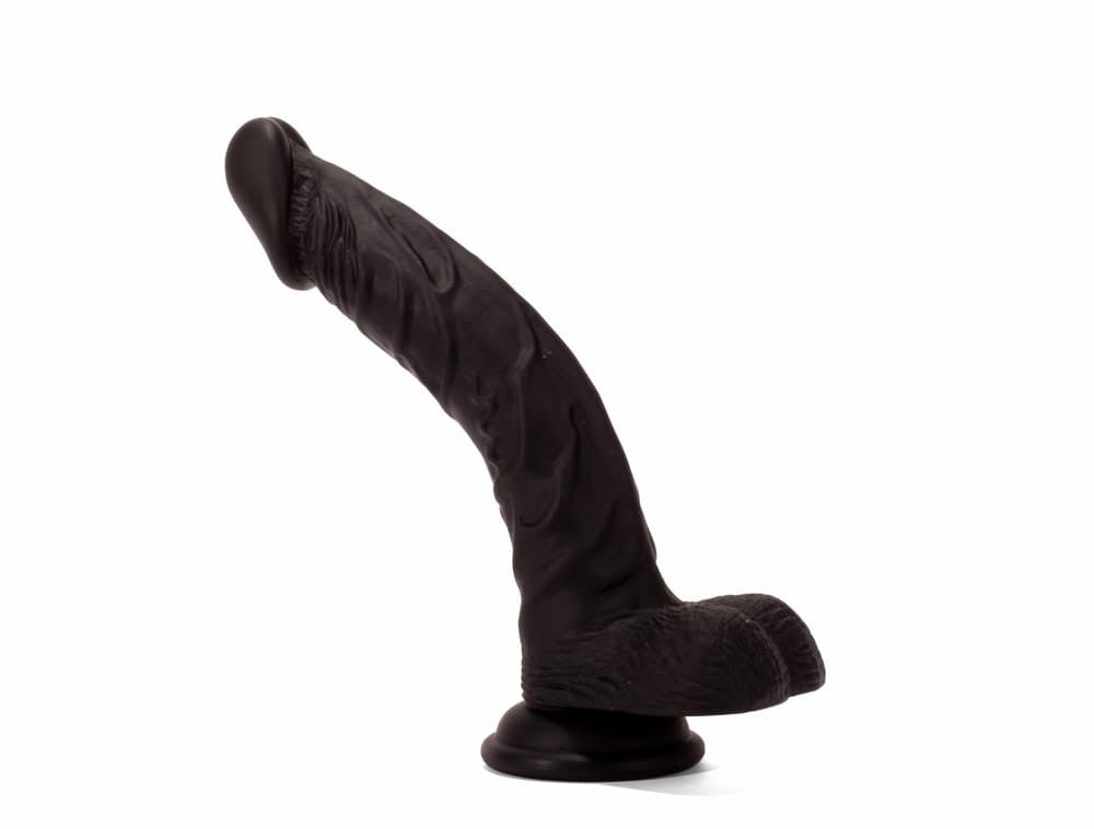 X-MEN 7.9 Black Silicone Dildo - Realistic Pleasure Toy for Adults