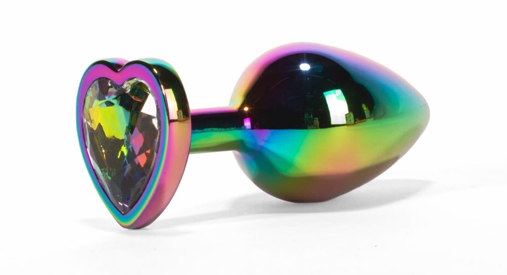 X-MEN Secret Shine Metal Butt Plug - Rainbowheart M - Premium Anal Toy for Ultimate Pleasure