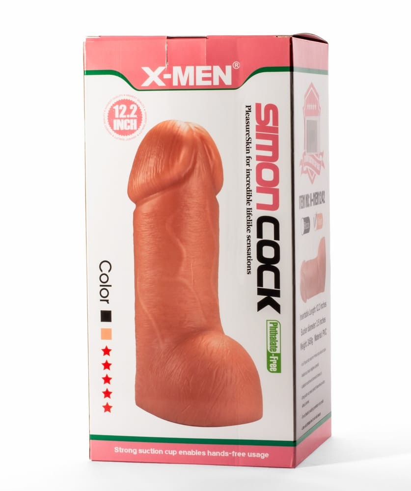 X-Men Simon 12.2 Realistic Cock Flesh Dildo for Ultimate Pleasure - High Quality, Body-Safe Silicone, Perfect for Solo Play or Couples!