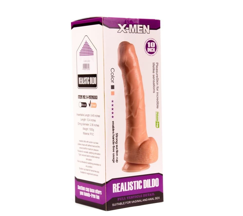 10-Inch Realistic X-MEN Dildo - Ultra-Soft Flesh Texture for Ultimate Pleasure