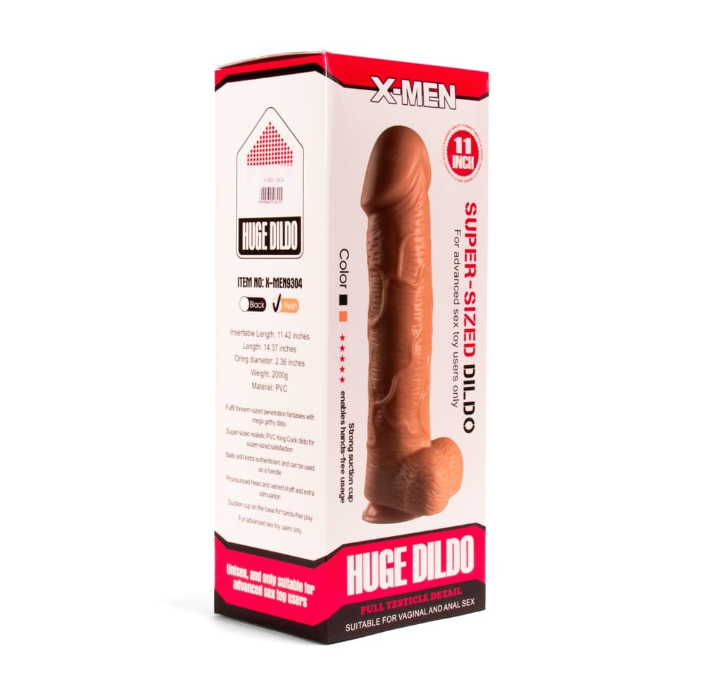 X-MEN Super Sized Dildo 11 inch Flesh II Dildo