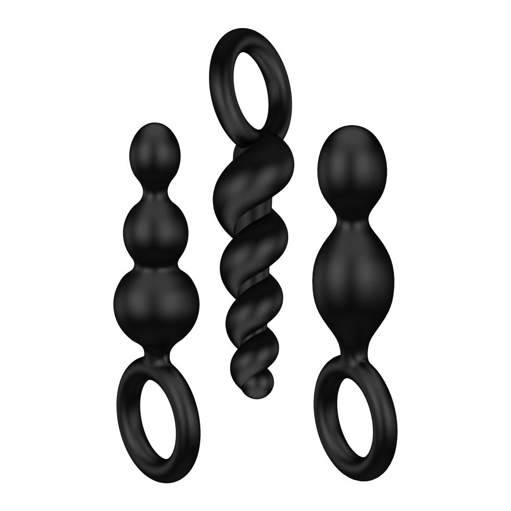 Satisfyer Booty Call - Set of 3 Black Anal Toys for Ultimate Pleasure