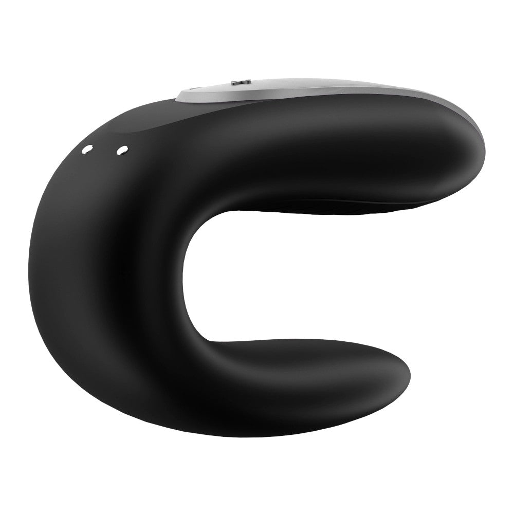 Dual Action Black Vibrator - Double Fun, Powerful Stimulation, Waterproof, 10 Vibration Modes