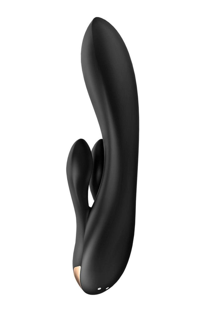 Double Flex Black Vibrator - Powerful Dual Action, Versatile Pleasure, Waterproof Design