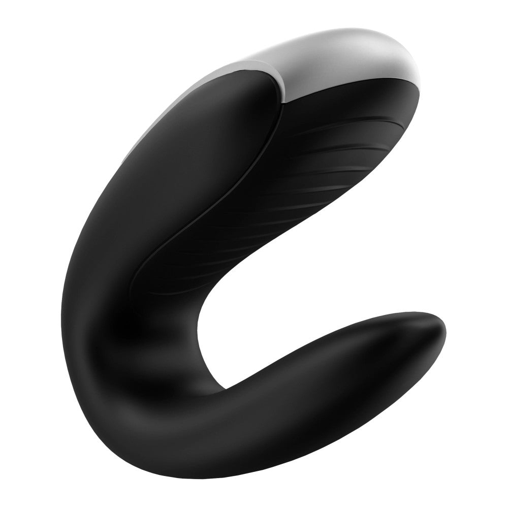 Dual Action Black Vibrator - Double Fun, Powerful Stimulation, Waterproof, 10 Vibration Modes