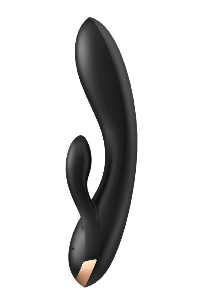 Double Flex Black Vibrator - Powerful Dual Action, Versatile Pleasure, Waterproof Design