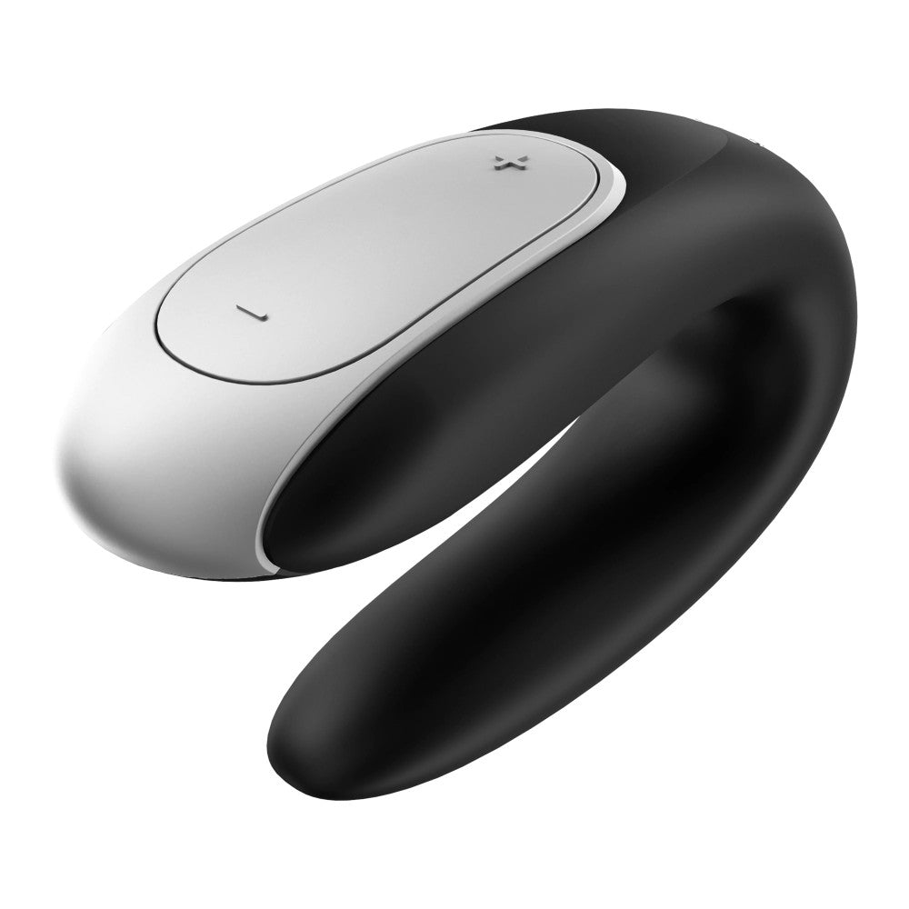 Dual Action Black Vibrator - Double Fun, Powerful Stimulation, Waterproof, 10 Vibration Modes