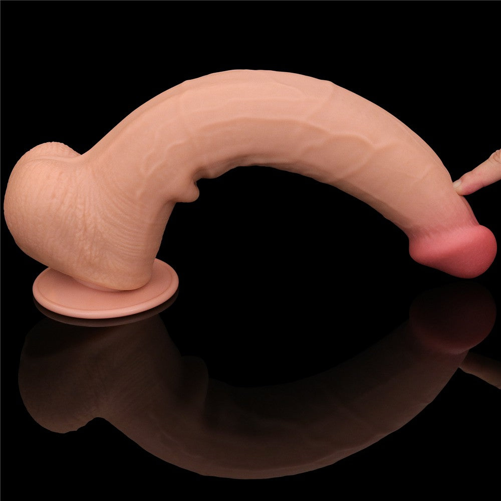 13.5'' King Size Dual Layer Sliding Skin Dildo - Realistic Dong for Ultimate Pleasure