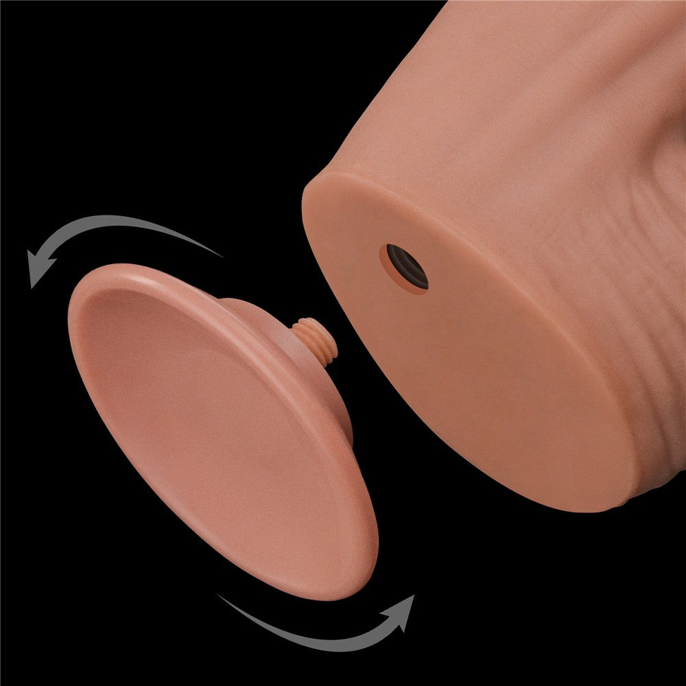 12'' King Size Dual Layer Dong - Realistic Sliding Skin Dildo for Ultimate Pleasure