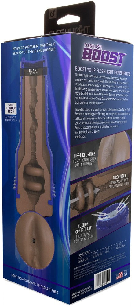 Fleshlight Boost Blast - Medium Dark Male Masturbator for Enhanced Pleasure