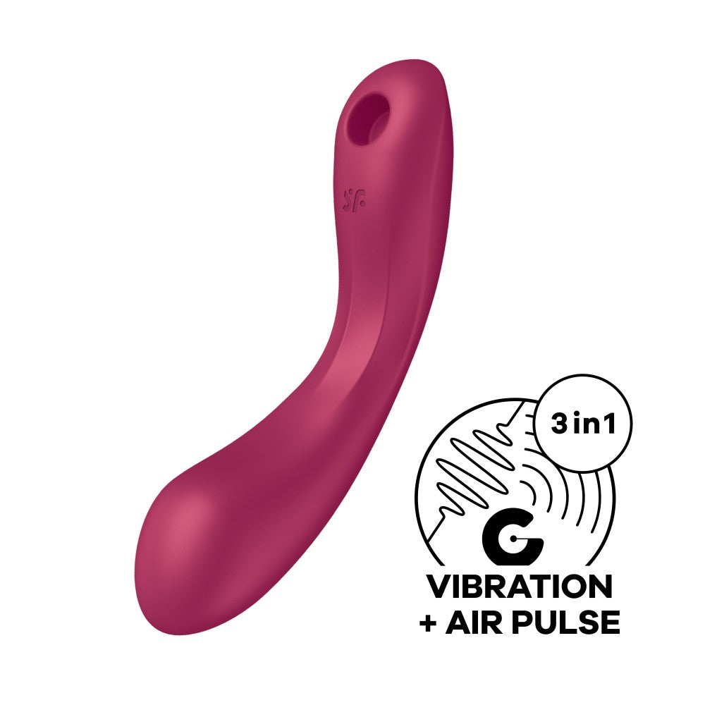 Curvy Trinity 1 Red - Premium Clitoral Stimulator for Ultimate Pleasure | Ergonomic Design & Powerful Vibration