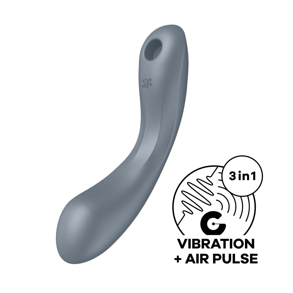 Curvy Trinity 1 Blue Grey Clitoral Stimulator ? Enhanced Pleasure & Sensation