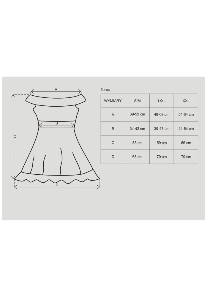 Black Flores Chemise & Thong Set - S/M Corset Lingerie for Intimate Nights