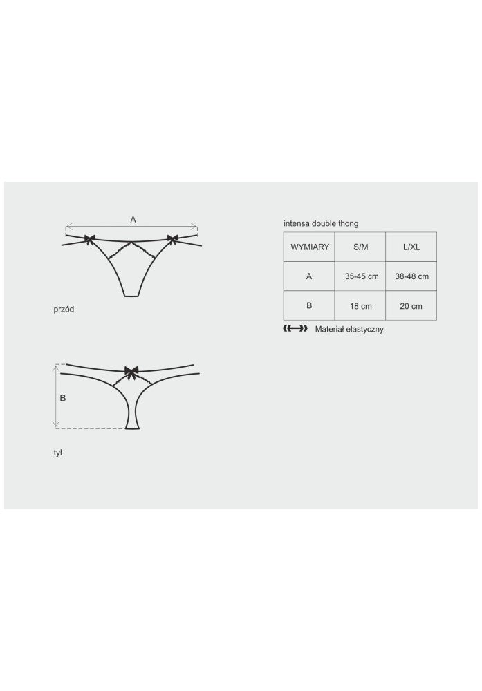 Intensa Double Thong Corset & Tanga Set - L/XL Sexy Lingerie for Ultimate Allure