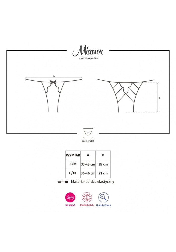Chic Miamor Crotchless Panties S/M - Sexy Lingerie for Bold Confidence