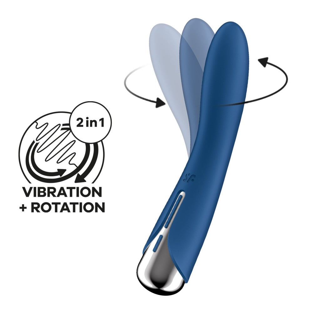 Spinning Vibe 1 Blue Vibrator - Powerful, Waterproof, Multi-Speed Adult Toy for Ultimate Pleasure!