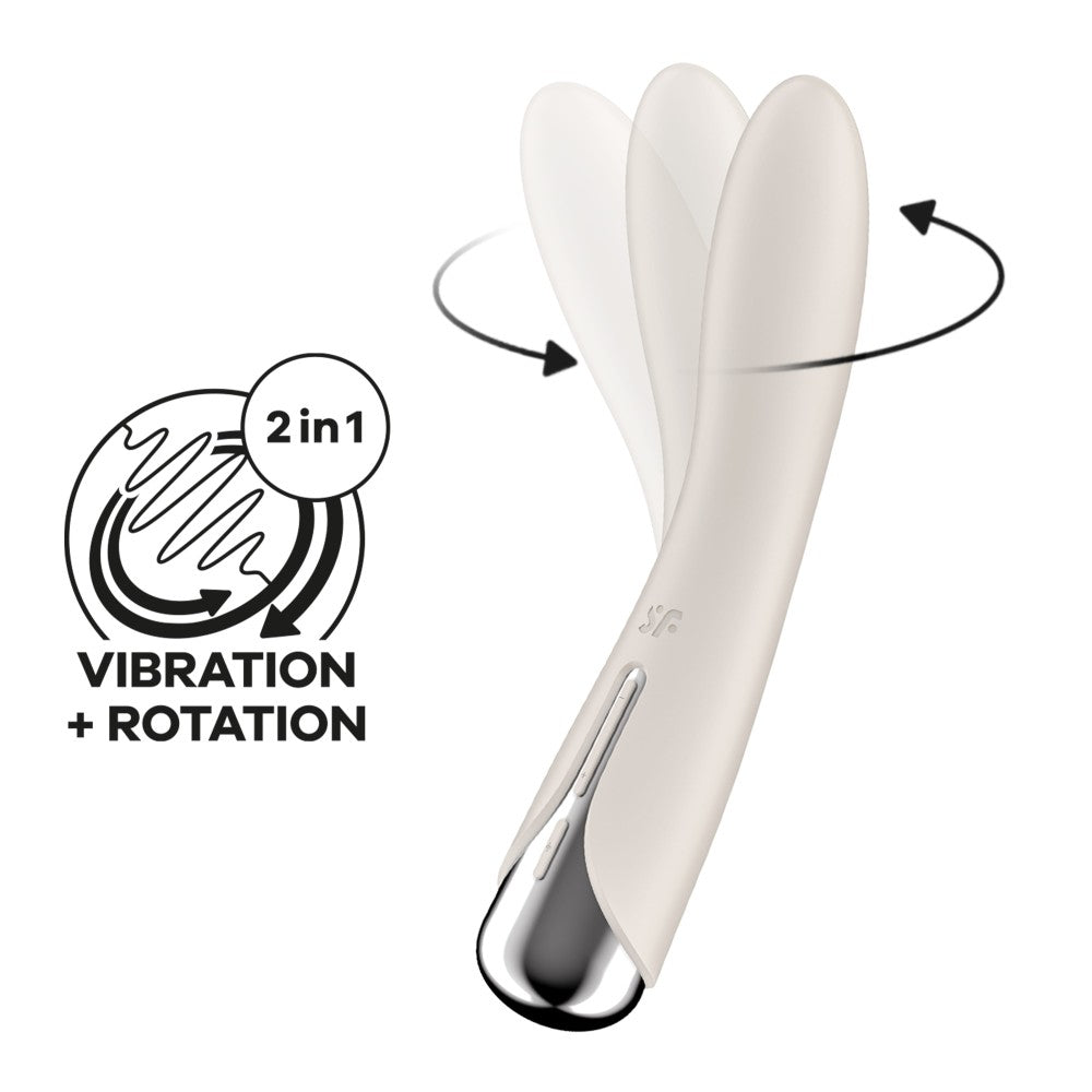 Powerful Spinning Vibe 1 Beige Vibrator - Ultimate Pleasure & Stimulating Design