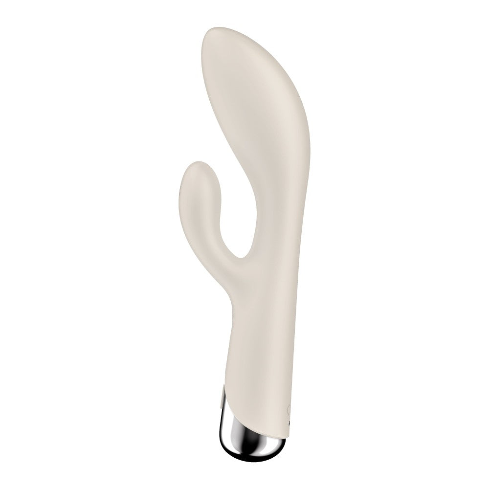 Spinning Rabbit Vibrator - Beige | Powerful Dual Action Pleasure Toy for Ultimate Satisfaction