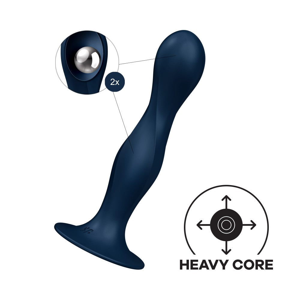 High-Quality Double Ball Dildo - Dark Blue Silicone Pleasure Toy for Intense Stimulation