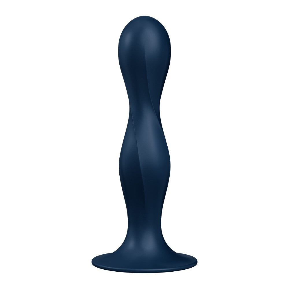 High-Quality Double Ball Dildo - Dark Blue Silicone Pleasure Toy for Intense Stimulation