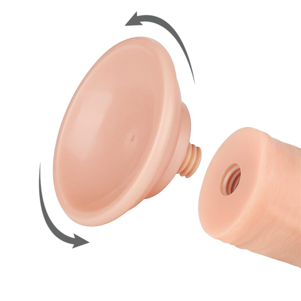 8'' Sliding Skin Dual Layer Dong - Realistic Flesh II Dildo for Ultimate Pleasure