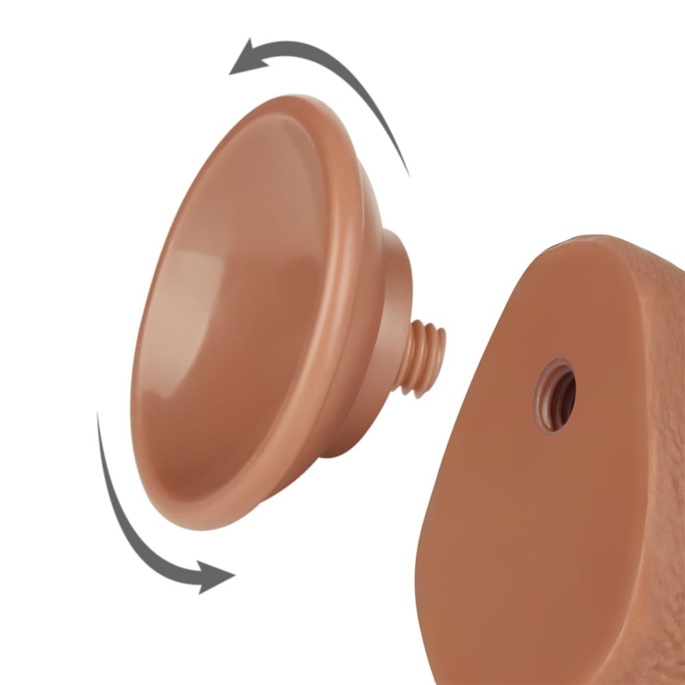 Realistic 7.5'' Sliding Skin Dual Layer Brown Dildo | High-Quality Silicone Adult Toy