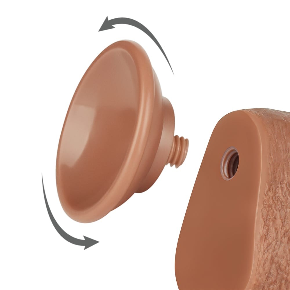 9'' Dual Layer Brown Sliding Skin Dong - Realistic Dildo for Intense Pleasure