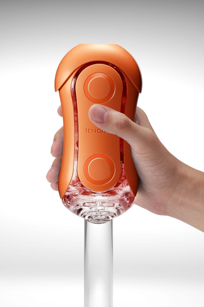 Premium TENGA FLIP ORB SUNSET ORANGE - Ultimate Male Masturbator for Intense Pleasure