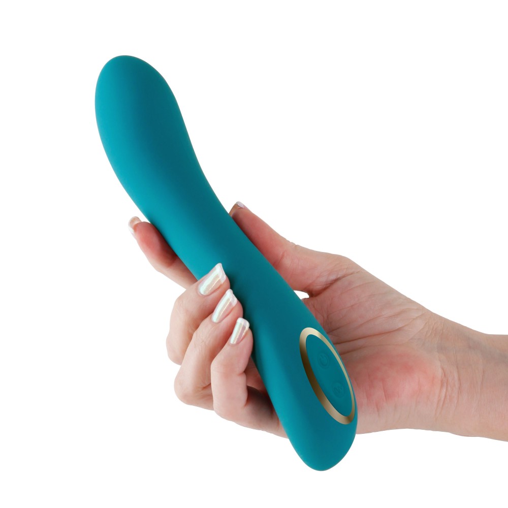 Zeus Dark Green Vibrator - High-Quality Dual Stimulator for Ultimate Pleasure