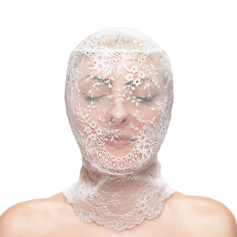 Fetish & Fashion - Lace Hood - White - Alternate Package masca bdsm