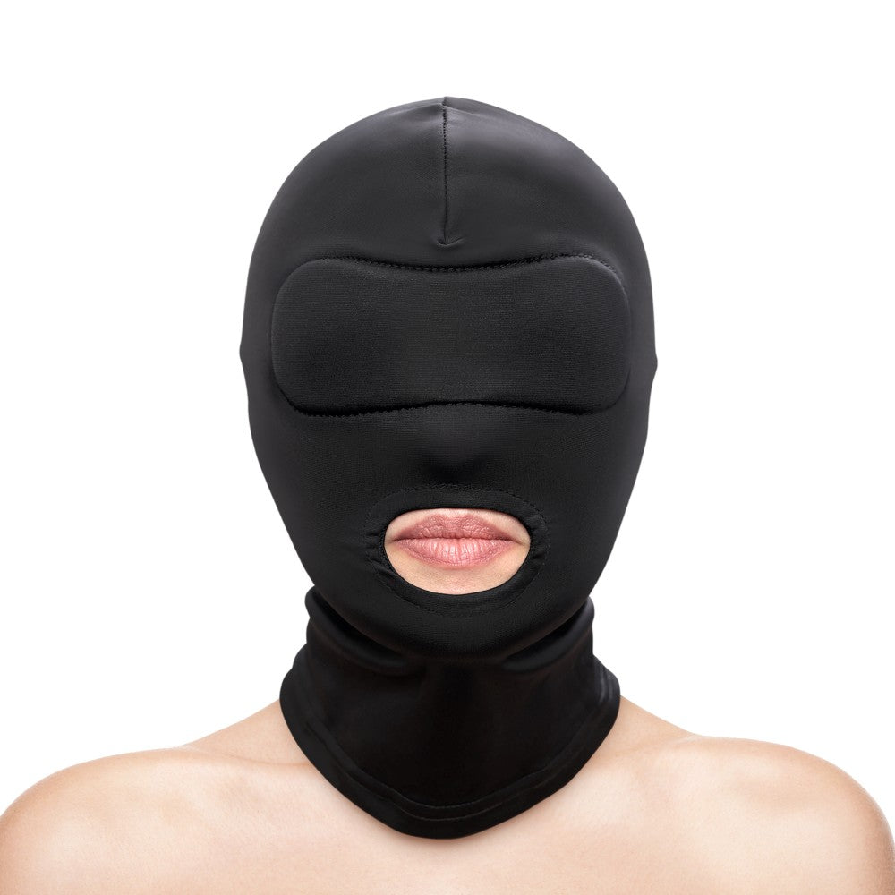 Fetish Fashion Mouth Hood - Black BDSM Mask - Alternate Packaging for Enhanced Play