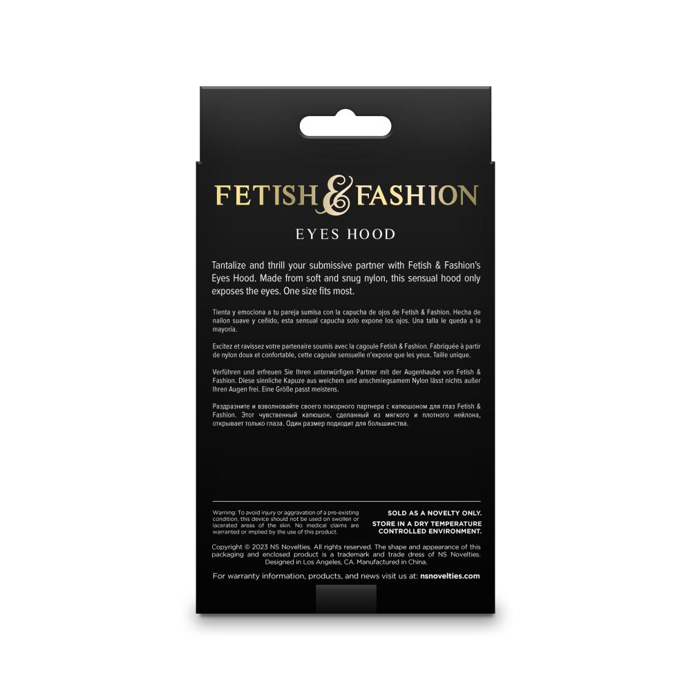 Fetish & Fashion White Eyes Hood - BDSM Masquerade Mask - Alternate Packaging