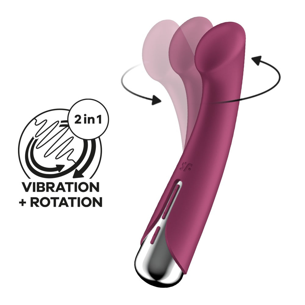 Top-Rated Spinning G-Spot Vibrator - Red Pleasure Device for Ultimate Orgasmic Bliss