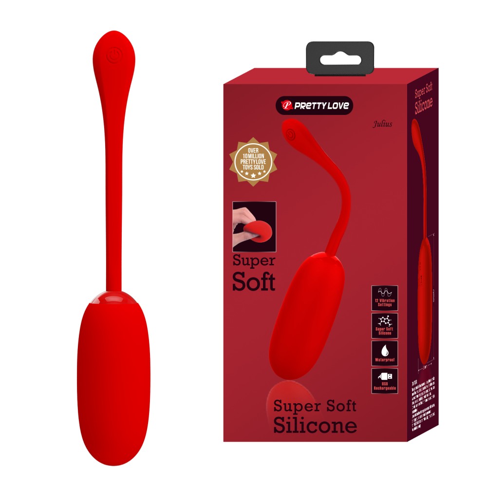 Pretty Love Julius Red - Premium Bile Vibrator for Enhanced Pleasure, Perfect for Couples