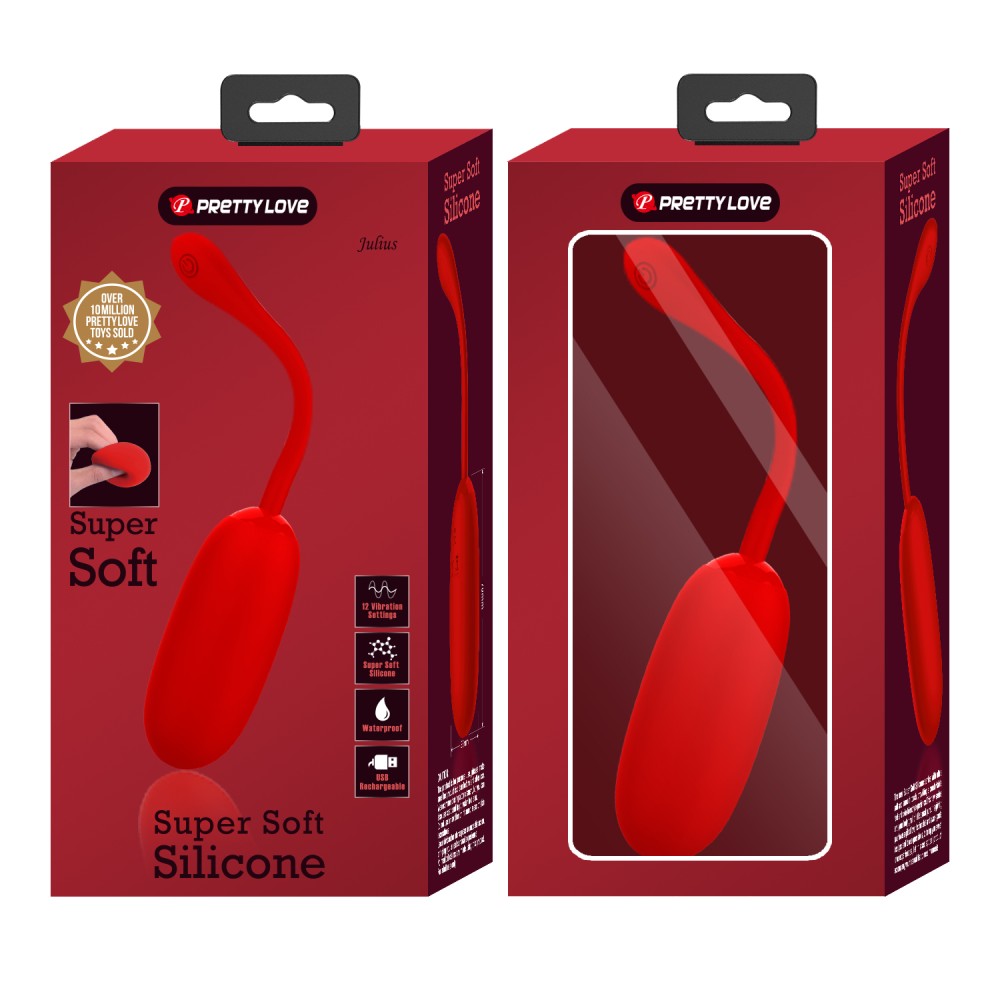 Pretty Love Julius Red - Premium Bile Vibrator for Enhanced Pleasure, Perfect for Couples