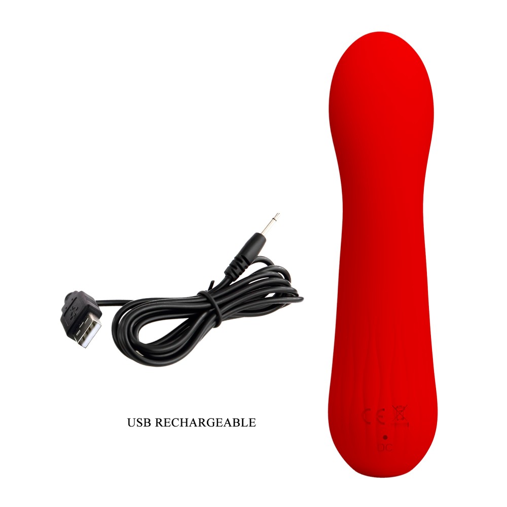 Powerful Pretty Love Faun Red Vibrator | Discreet Rechargeable G-Spot Wand