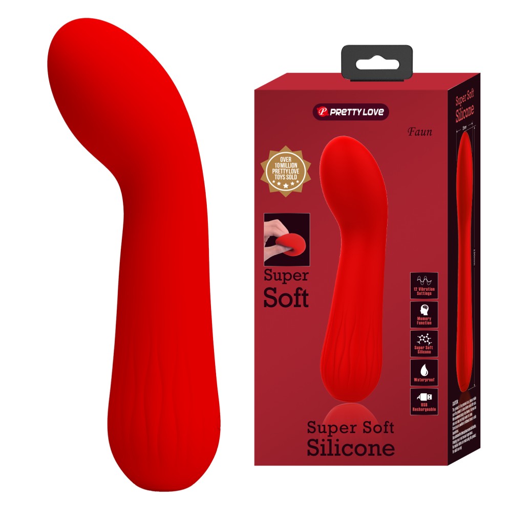 Powerful Pretty Love Faun Red Vibrator | Discreet Rechargeable G-Spot Wand