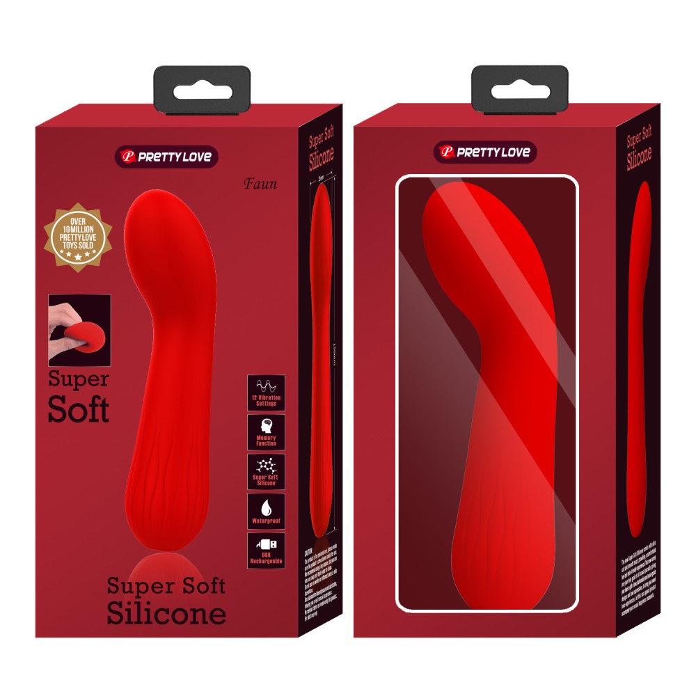 Powerful Pretty Love Faun Red Vibrator | Discreet Rechargeable G-Spot Wand