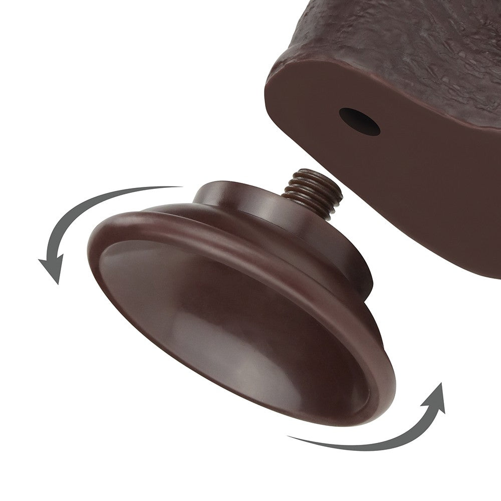 Realistic 9'' Sliding Skin Dual Layer Brown Dildo - Premium Quality Pleasure